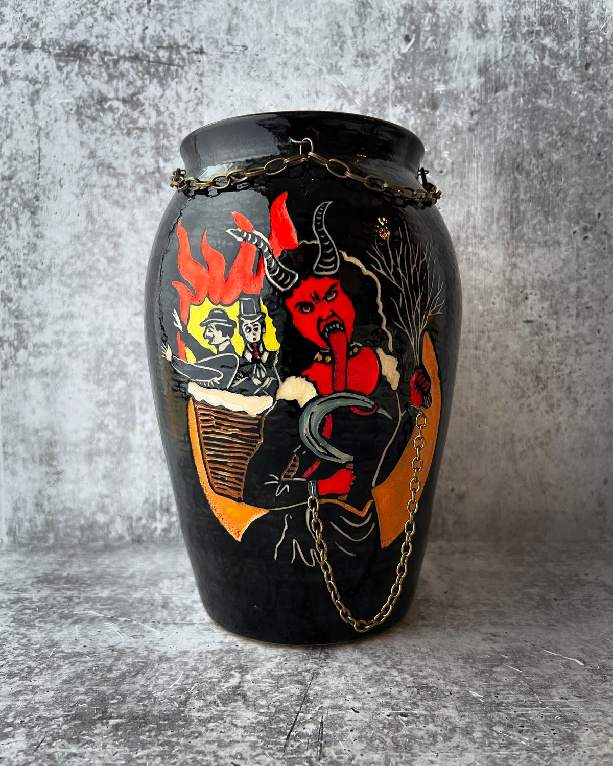 Lady Krampus Vase