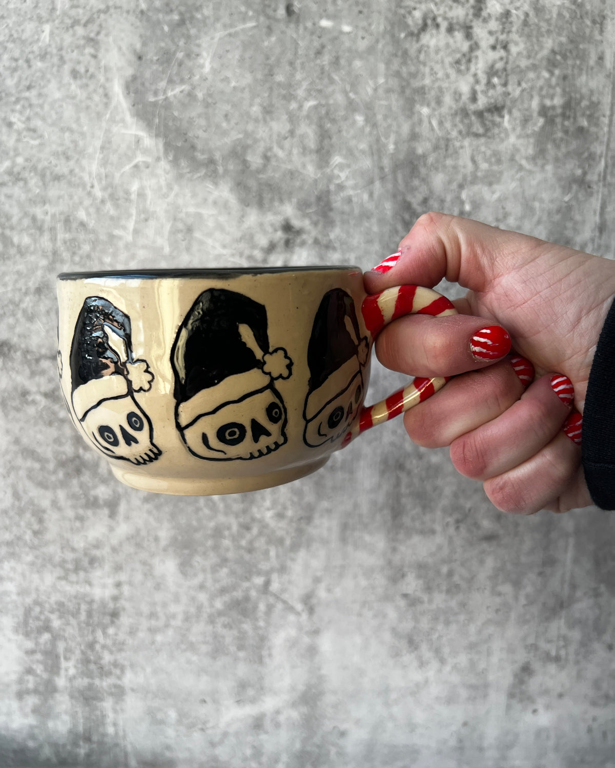 Skeleton Santa Wide Mouth Mug