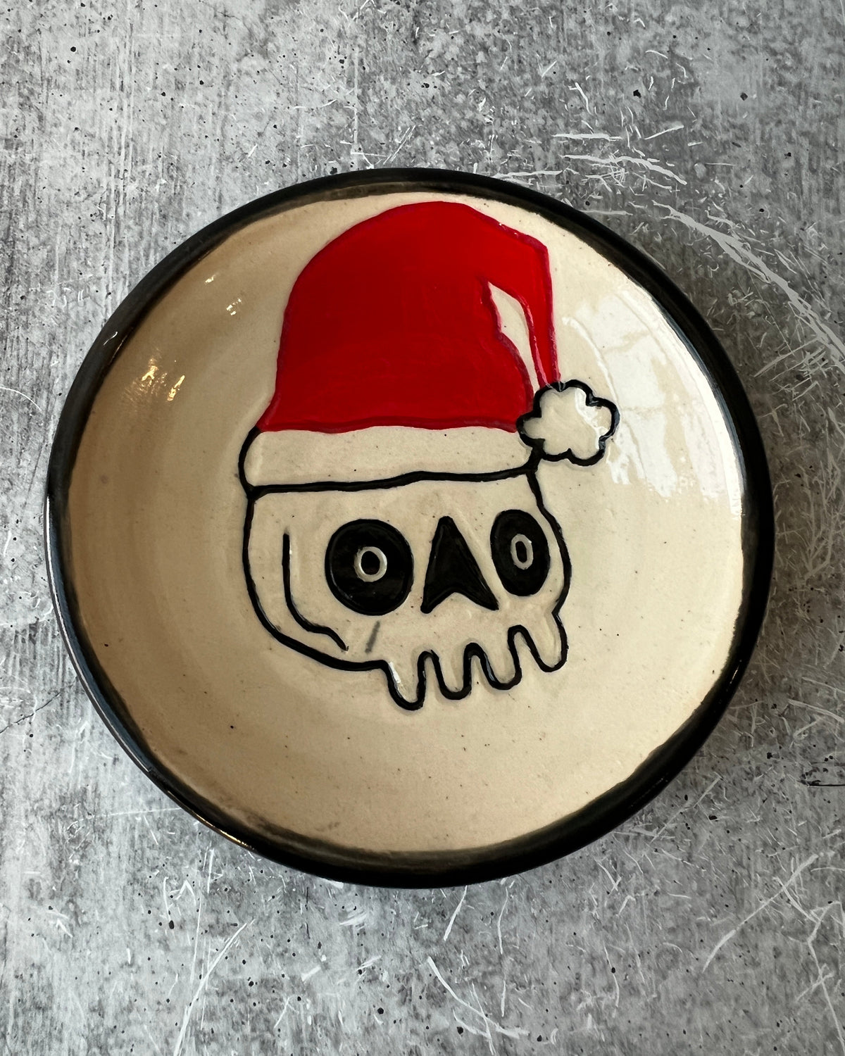 Discounted Skeleton Santa Trinket Dish