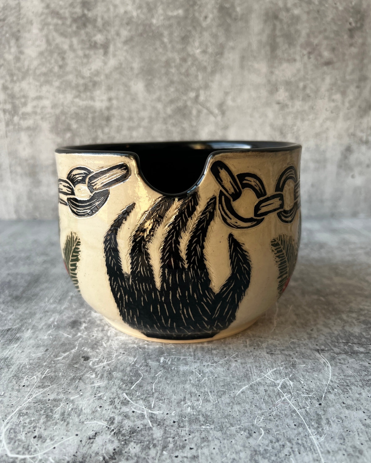 Krampus themed Notched Bowl