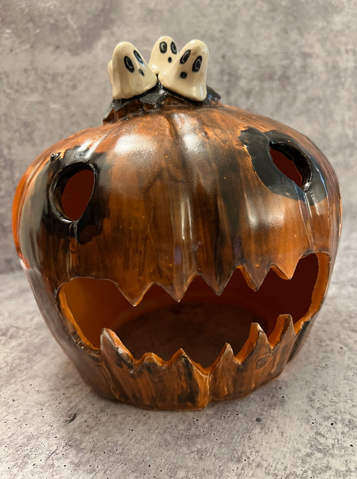 #56 DISCOUNTED/FLAWED The Pumpkin Ghost Bandit Jack o'lantern